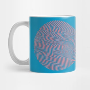 Contour lines (peach color) mandala Mug